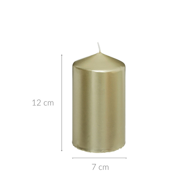 Lumanare cilindrica, lucioasa, 12 cm