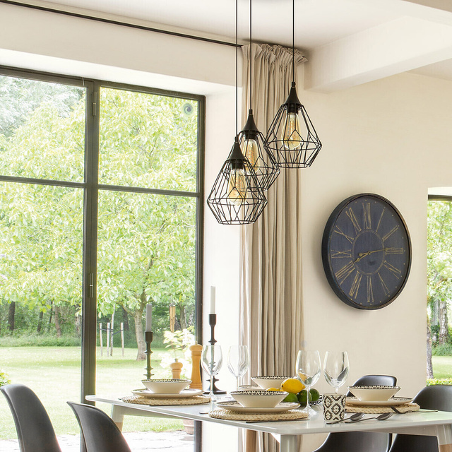 Lampa, metal, LOFT, designer, 3 surse de iluminare