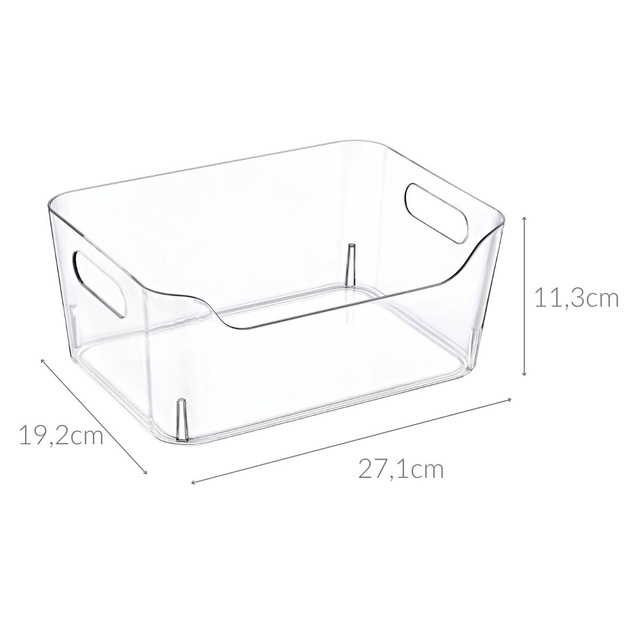 Organizator din plastic transparent, 5 l