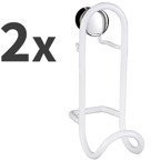 Set 2 suporturi prosop Classic Plus, Alb, 10x6,4 cm, Wenko