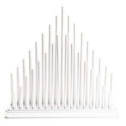 Sfeșnic LED decorativ argintiu, 33 de lumânări