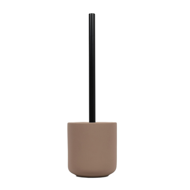 Perie de toaletă cu mâner negru și recipient ceramic, MAMBO
