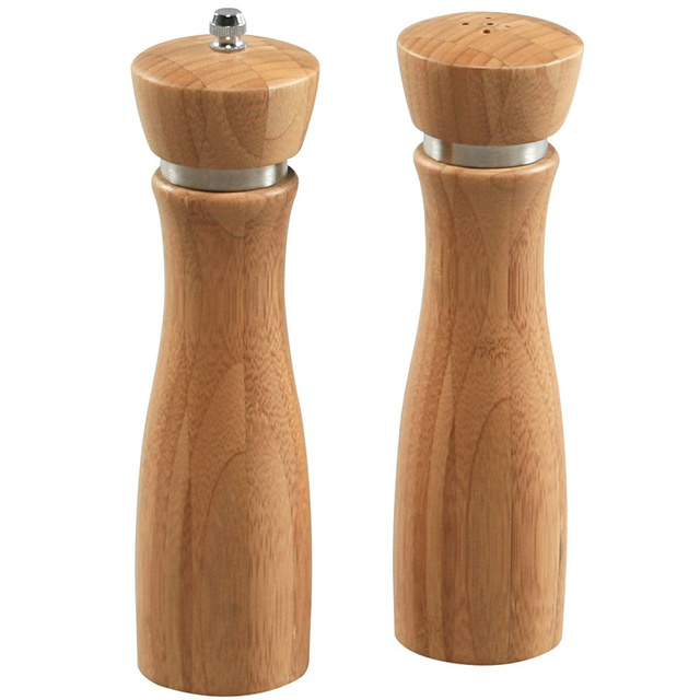 Rasnita de piper si sare, bambus, 2 bucati, KESPER