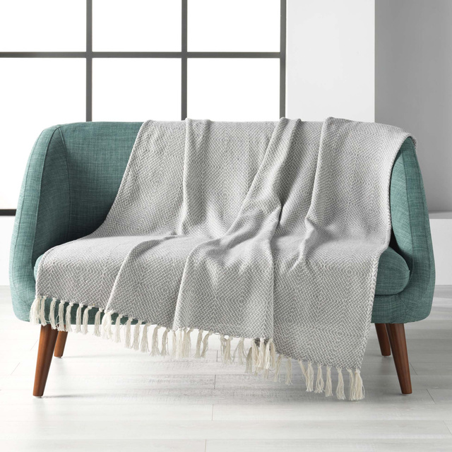 Cuvertura de pat din bumbac tesut LOUISETTE, 125 x 150 cm