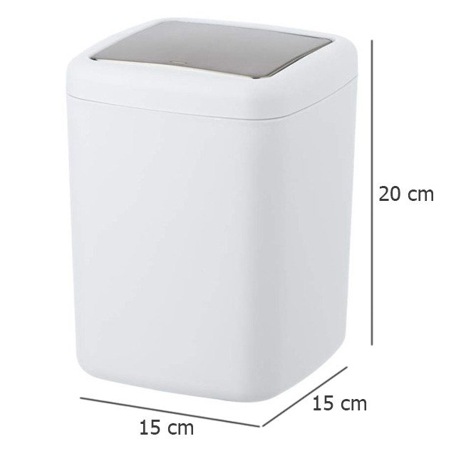 Coș cosmetic oscilant, 2 L, mărimea S, alb, Wenko