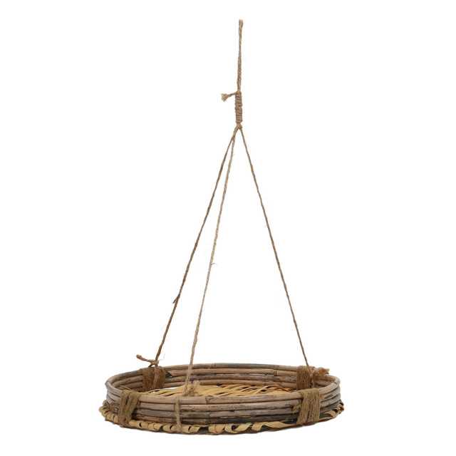 Ghiveci suspendabil din bambus si rattan, Ø 30,5 x 50 cm