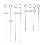 Bete pentru frigarui, otel inoxidabil, 8 bucati