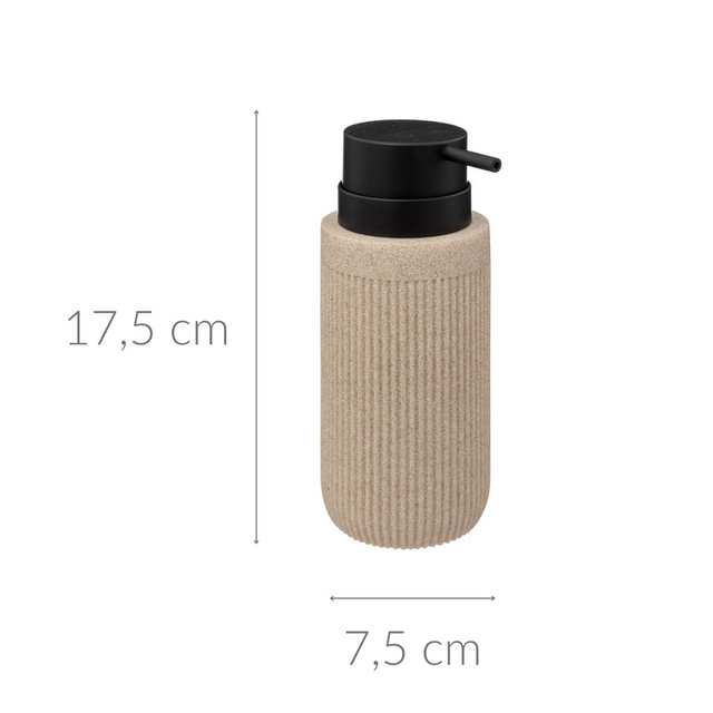 Dispenser pentru săpun lichid ONYX, ardezie, Ø 7 cm