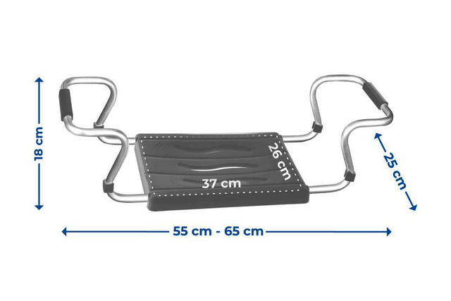 Bancă pentru cadă (nawannowa) cu șezut reglabil SECURA, WENKO, antracit