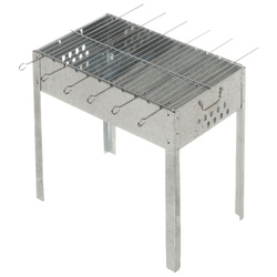 Grătar cu cărbuni și frigărui MUSTANG, 50 x 30 cm