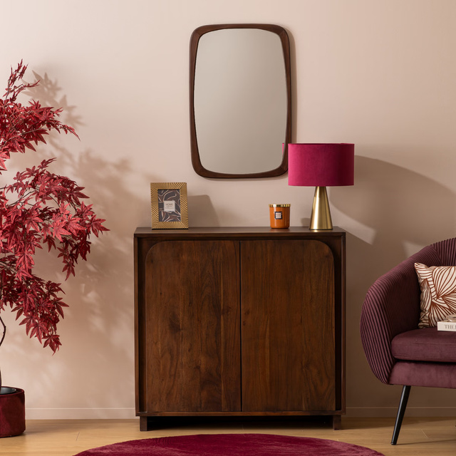 Oglindă MDF maro Keira 65 x 43 cm