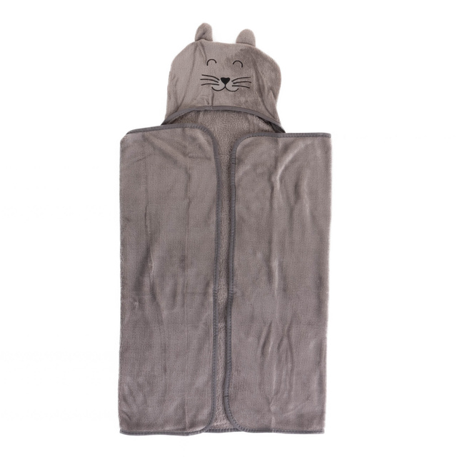 Pătură pentru copii cu glugă TIBI, 100 x 70 cm