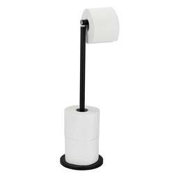 Suport pentru hârtie igienică cu mâner, Wenko, negru