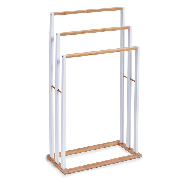 Suport pentru prosoape, pe 3 niveluri, alb, ZELLER