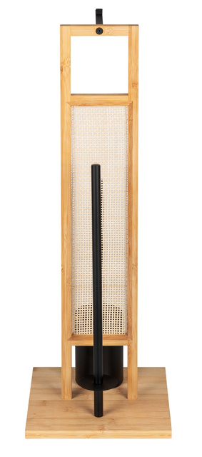 Suport pentru hartie igenica si perie WC RIVALTA, 3in1, bambus, WENKO