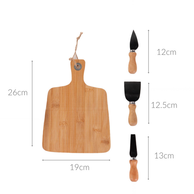 Tocator pentru branza + 3 cutite, set