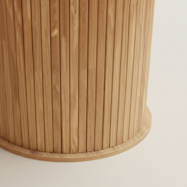 Măsuță de cafea riflată SCAVA, Ø 70 x 40 cm