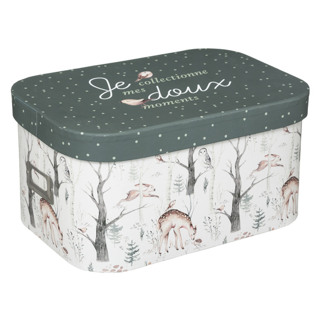 Set 3 cutii decorative cu capac Forest Friends