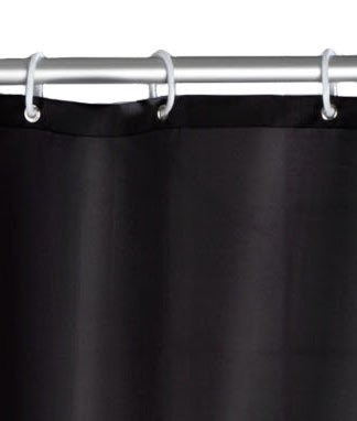 Cortina de duș, textilă, 180x200 cm, WENKO, neagră