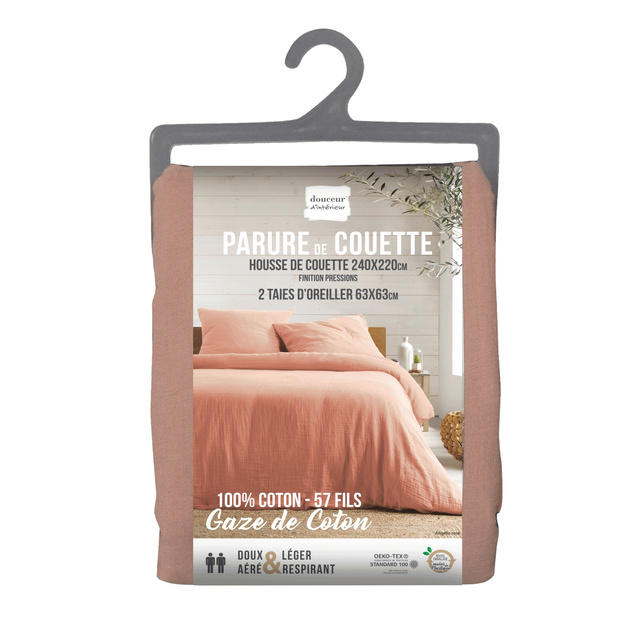 Set lenjerie de pat muselina ANGELIA, 240 x 220 cm