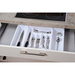 Container extensibil pentru tacâmuri, inserție pentru sertar, 29 - 47 x 38 x 6,5 cm, ZELLER, alb