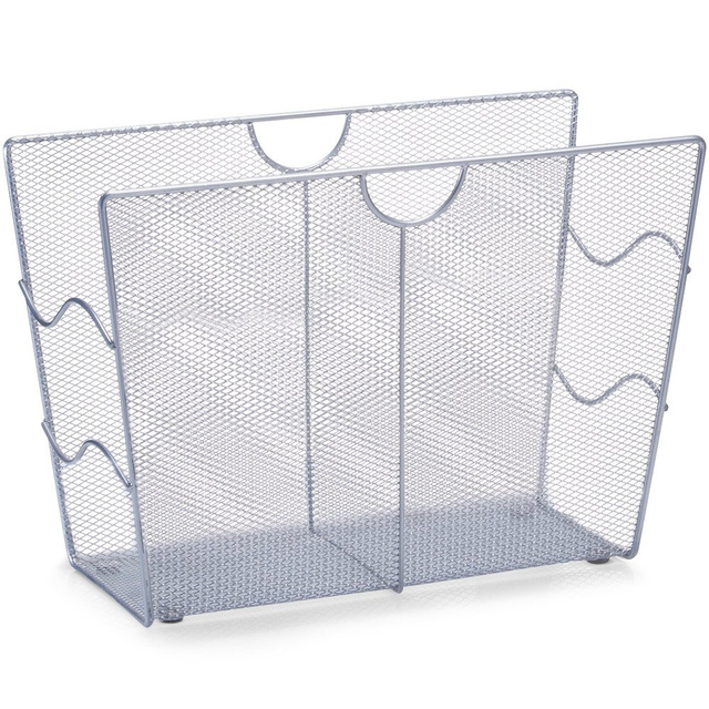 Suport metalic pentru ziare, coș pentru ziare, ZELLER, gri