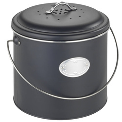 Coș de compost, 3 filtre de neutralizare a mirosurilor înlocuibile, 6 l, Nero, WENKO