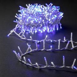 Instalatie luminoasa pentru exterior, albastru, alb, 500 LED-uri