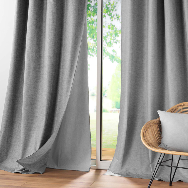 Perdea cu inele cu un strat adaugat opac, doua straturi, 140 x 260 cm