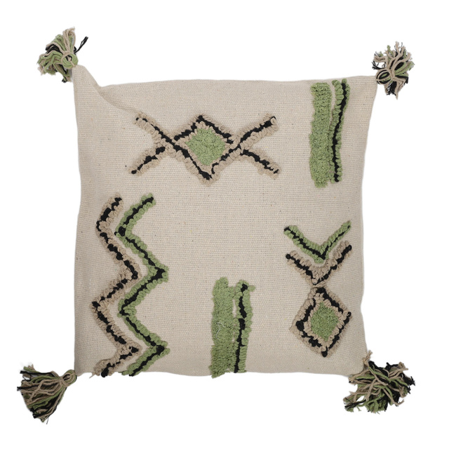 Perna decorativa din bumbac cu ciucuri, 45 x 45 cm