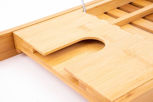 Raft extensibil pentru cadă din bambus, 70-105 cm