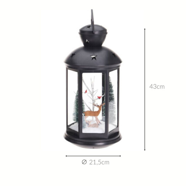 Lampion cu scenă festivă, 43 cm