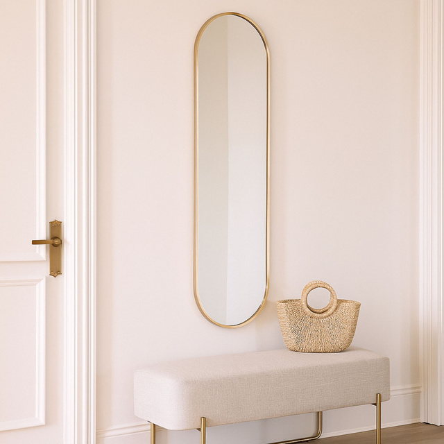 Oglindă de perete ovală SORO, 30 x 100 cm