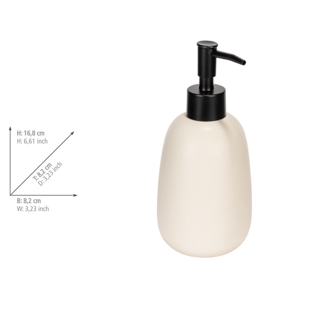 Dispenser ceramic MARGO, Ø 8,2 cm