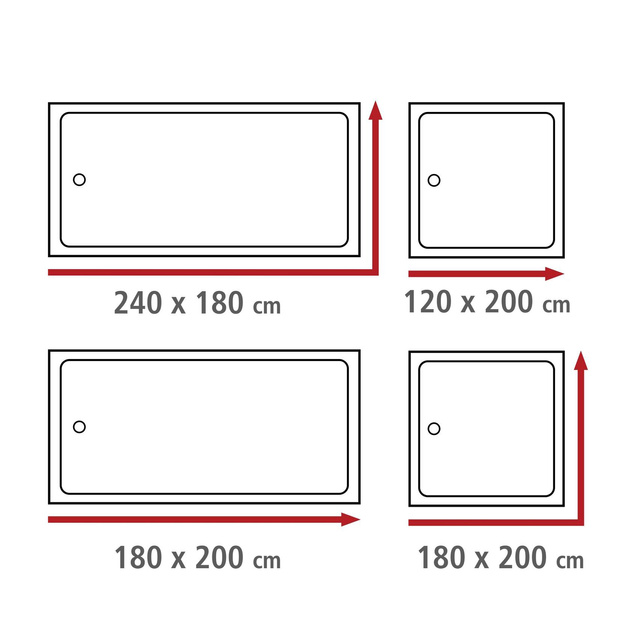 Perdea de dus Pastel Dots, 180 x 200 cm, WENKO