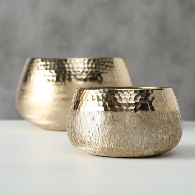 Set 2 sfeșnice  de masă, auriu