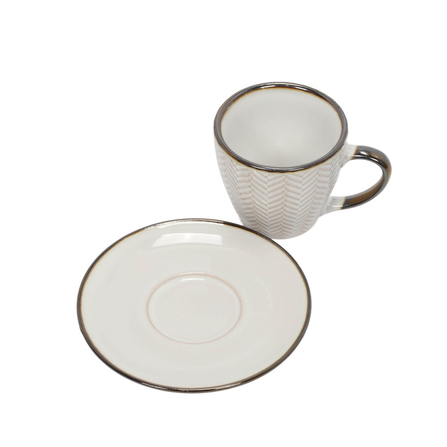 Cana pentru cafea sau ceai cu farfurioară DUNE, 210 ml