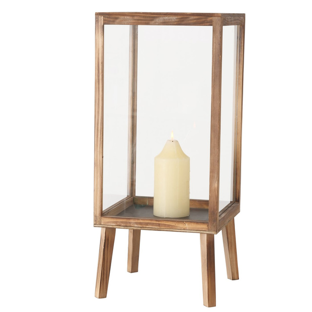 Set 2 felinare din lemn Malika