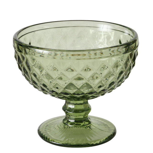 Pahar pentru inghetata din sticla, verde, 250 ml