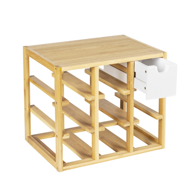 Raft pentru vinuri din bambus FINJA, culoare naturală, Wenko