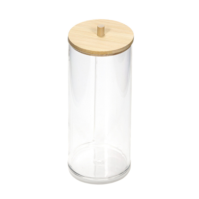 Organizator pentru dischete demachiante cu capac din bambus