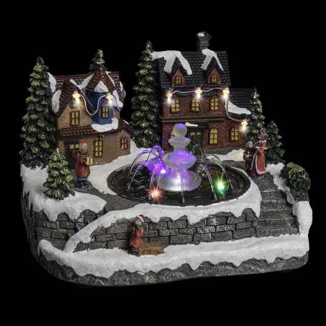 Fântână, iluminare cu LED