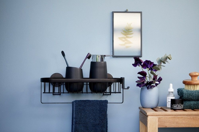 Dispenser săpun lichid BADI, Negru, 320 ml, WENKO