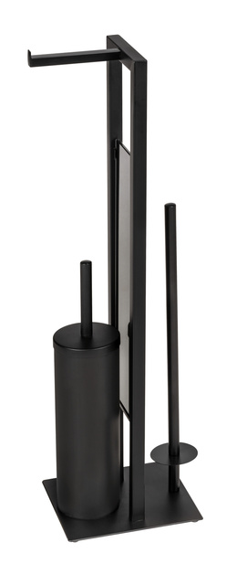 Suport pentru hartie igenica si perie WC RIVALTA, 3in1, WENKO
