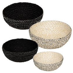 Set 4 coșuri decorative Safari, iută