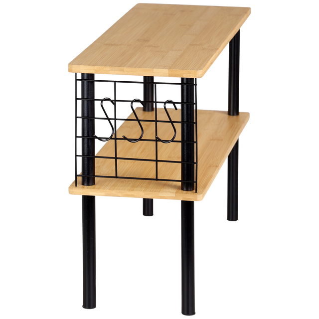 Etajeră de bucătărie din bambus pentru blat, 55 x 20 x 38 cm