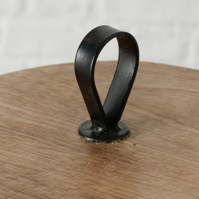 Cutie rotunda Kabir, lemn de mango, 19 cm