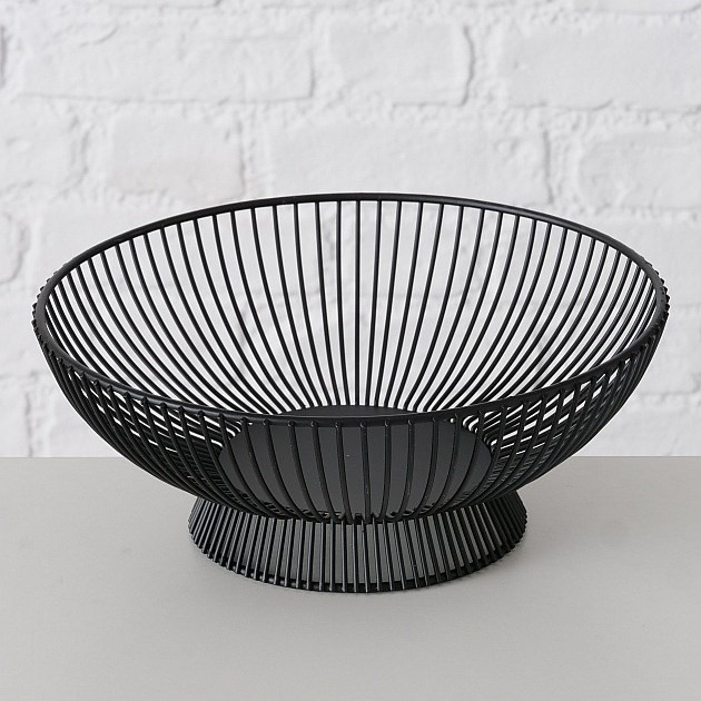 Fructiera metalica, Balu, 2 buc, negru