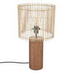 Lampă de masă cu bază din lemn Davys, 48 cm