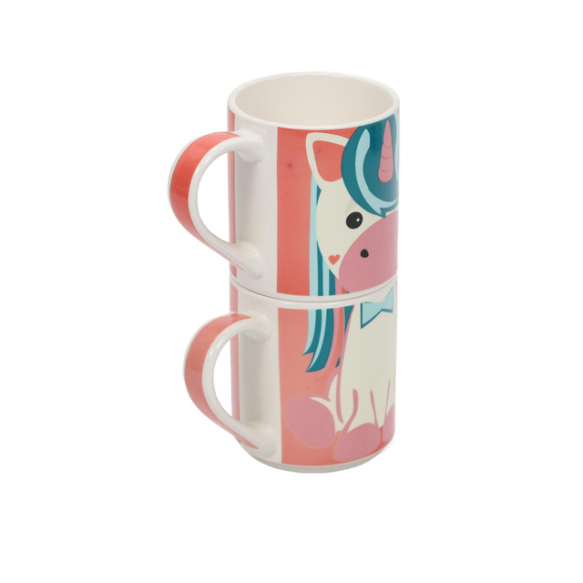 Set cadou: 2 căni din porțelan pentru copii, 2 x 265 ml